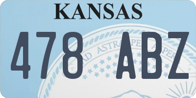 KS license plate 478ABZ