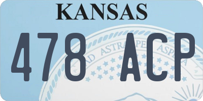 KS license plate 478ACP