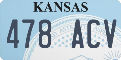 KS license plate 478ACV