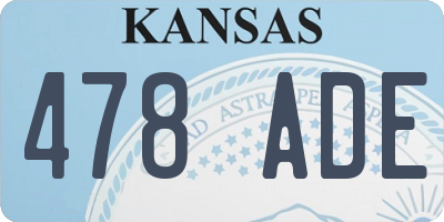 KS license plate 478ADE