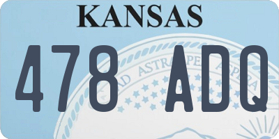 KS license plate 478ADQ