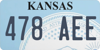 KS license plate 478AEE