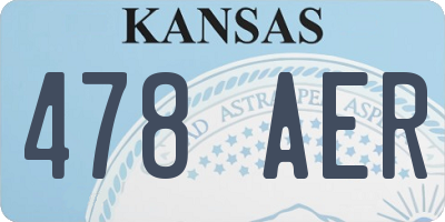 KS license plate 478AER