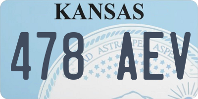 KS license plate 478AEV