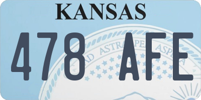 KS license plate 478AFE