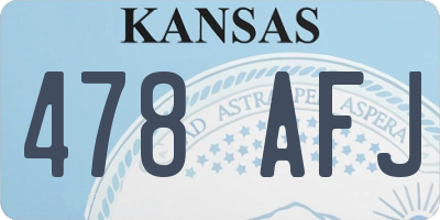 KS license plate 478AFJ