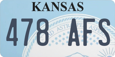 KS license plate 478AFS