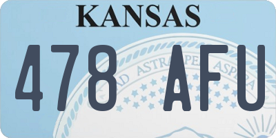 KS license plate 478AFU