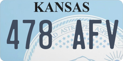 KS license plate 478AFV
