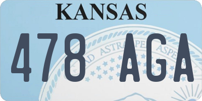 KS license plate 478AGA