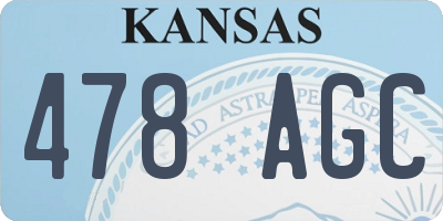 KS license plate 478AGC