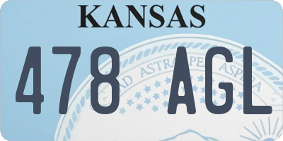 KS license plate 478AGL