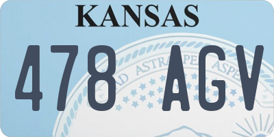 KS license plate 478AGV