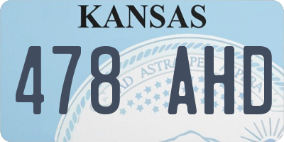 KS license plate 478AHD