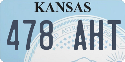 KS license plate 478AHT