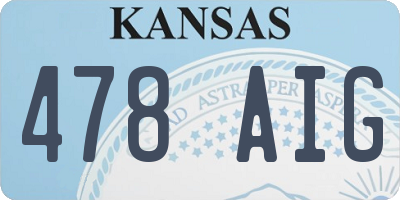 KS license plate 478AIG