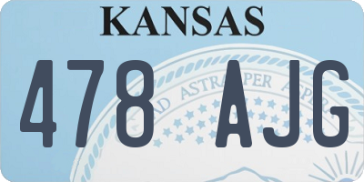 KS license plate 478AJG
