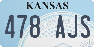 KS license plate 478AJS
