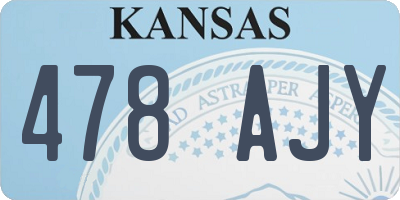 KS license plate 478AJY