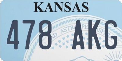 KS license plate 478AKG