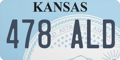 KS license plate 478ALD