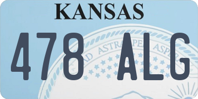 KS license plate 478ALG