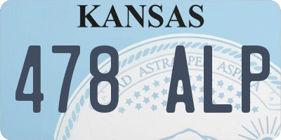 KS license plate 478ALP