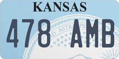 KS license plate 478AMB
