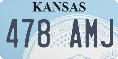KS license plate 478AMJ