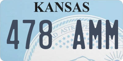 KS license plate 478AMM