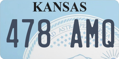 KS license plate 478AMQ