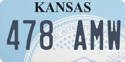 KS license plate 478AMW