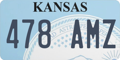 KS license plate 478AMZ