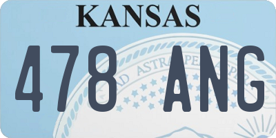 KS license plate 478ANG