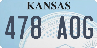 KS license plate 478AOG