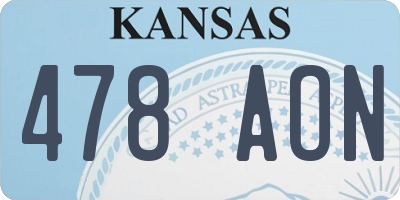 KS license plate 478AON