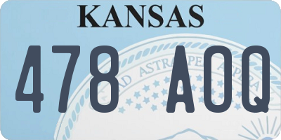 KS license plate 478AOQ