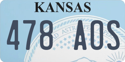 KS license plate 478AOS