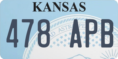 KS license plate 478APB