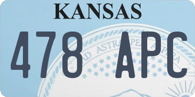 KS license plate 478APC