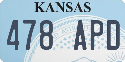 KS license plate 478APD