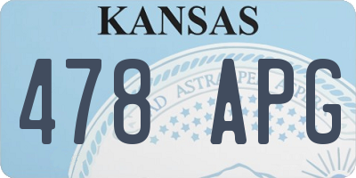 KS license plate 478APG