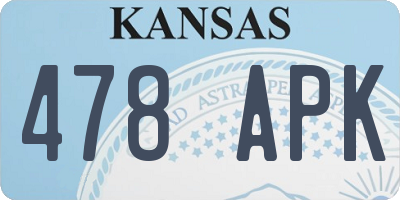 KS license plate 478APK