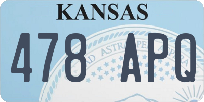 KS license plate 478APQ