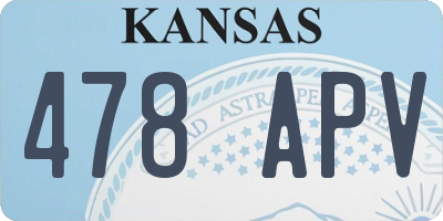 KS license plate 478APV