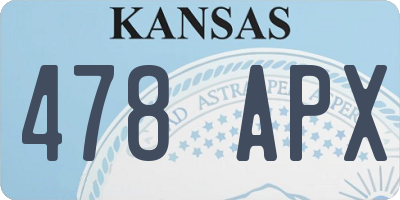 KS license plate 478APX