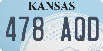 KS license plate 478AQD