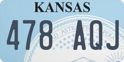 KS license plate 478AQJ