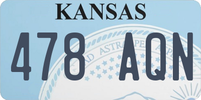 KS license plate 478AQN