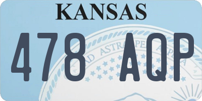 KS license plate 478AQP